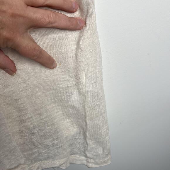 IRO Shirt Womens Small Beige Oversized Distressed Textured Lightweight‎ Top - Picture 4 of 9